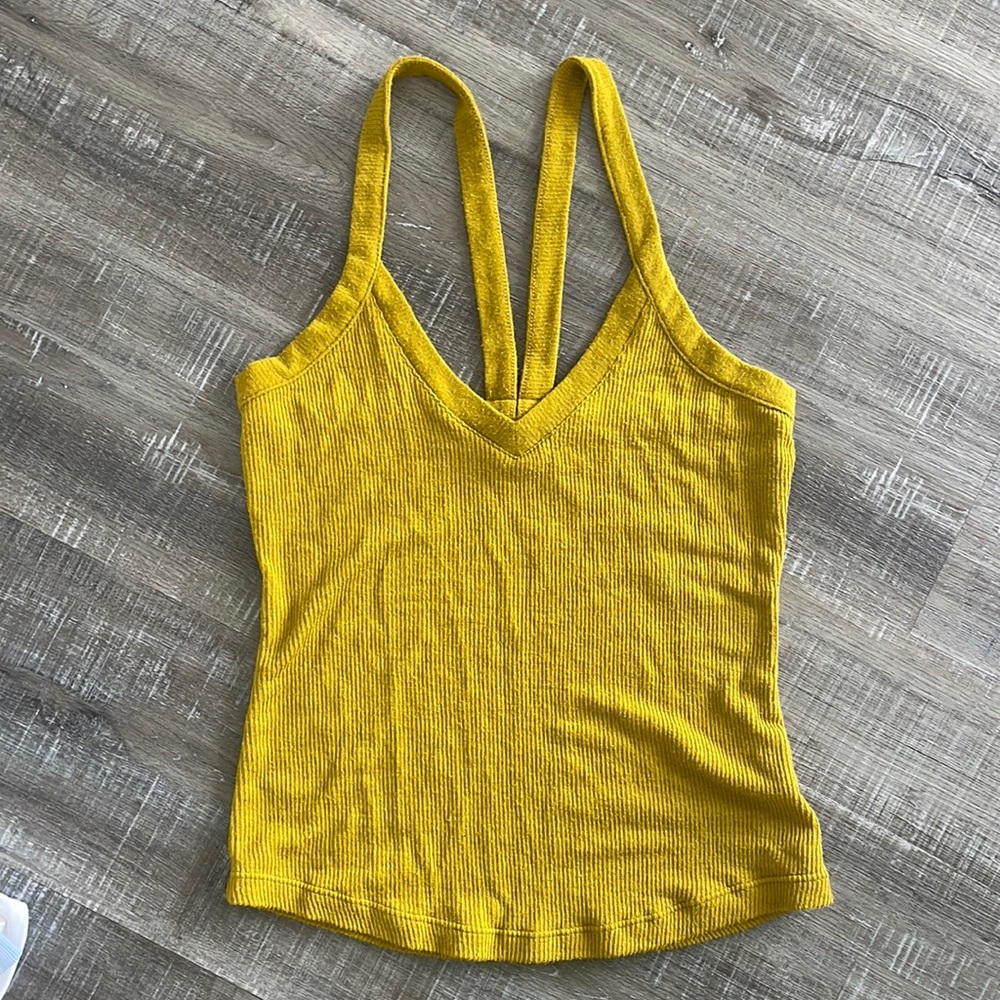 Free People Intimately Ribbed Deep V-Neck Tank Top